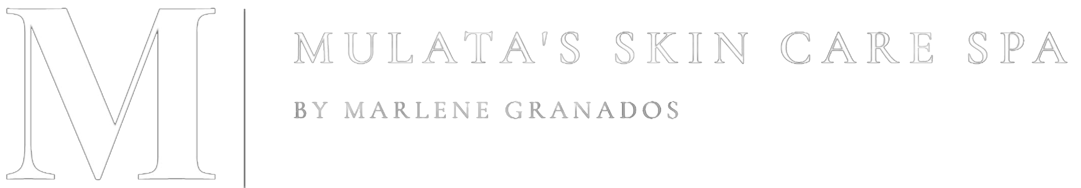 Logo Mulata's SkinCare Spa blanco